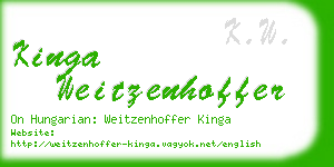 kinga weitzenhoffer business card